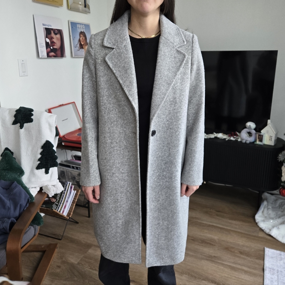 Gray Women's Single Breasted Jacket